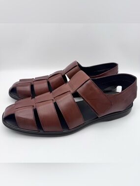 To Boot New York Adam Derrick Fisher Brown Leather Sandals Men's Size 13
